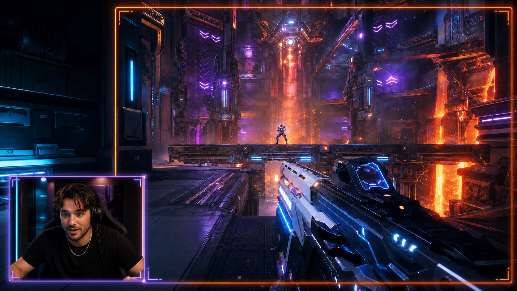 ClipFlip detecting the creator webcam and sci-fi gameplay regions